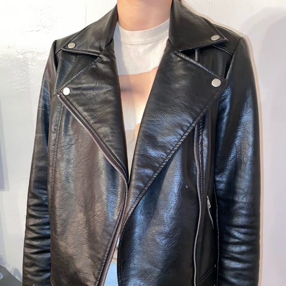 Faux Black leather jacket - Picture 1 of 3